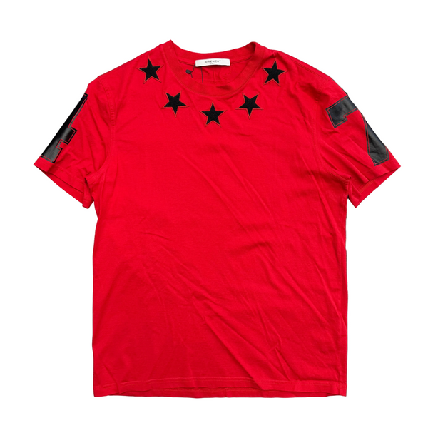 Givenchy Star Applique T-Shirt Red