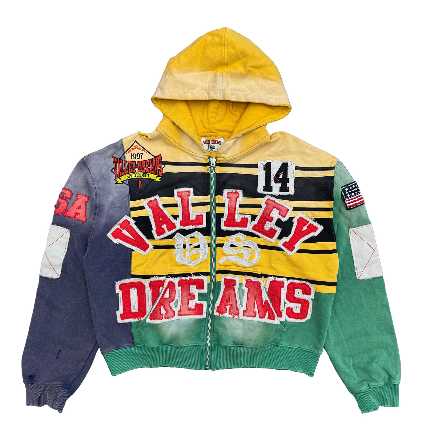 Vale Forever Collage Zip up Hoodie Mardi Gras