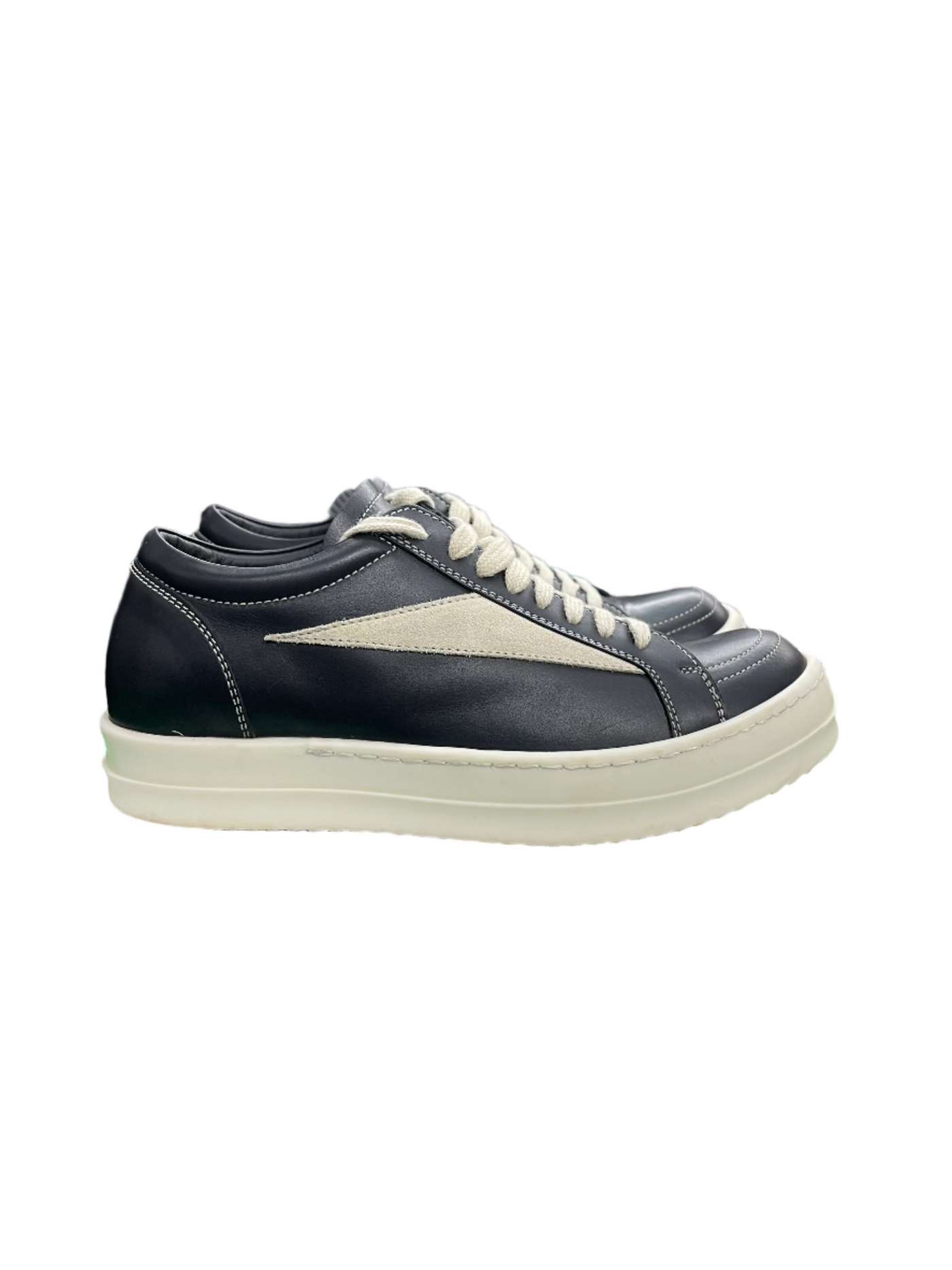 Rick Owens Vintage Leather Sneaker Black Milk