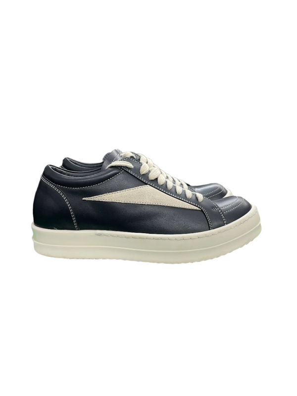 Rick Owens Vintage Leather Sneaker Black Milk