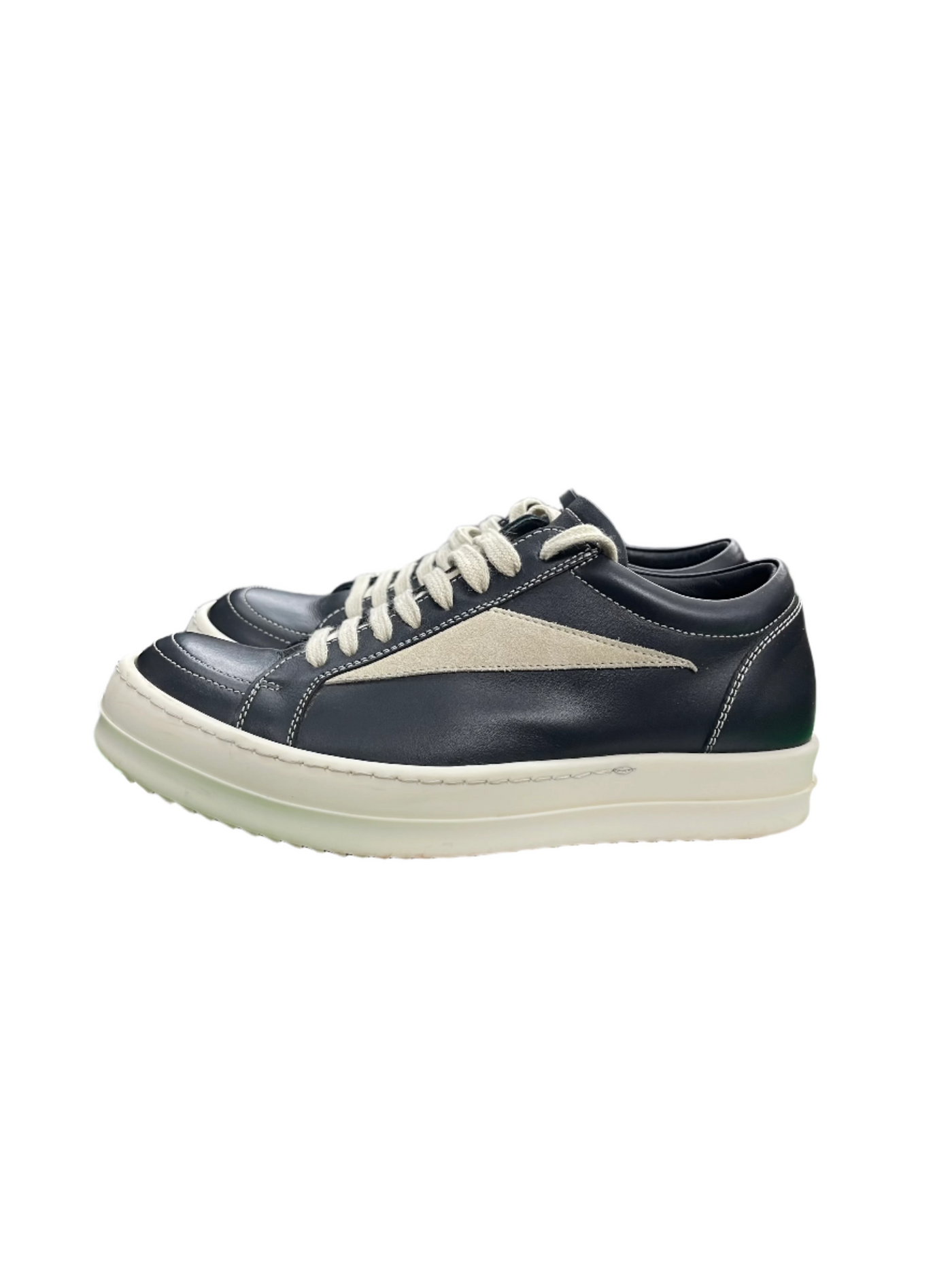 Rick Owens Vintage Leather Sneaker Black Milk