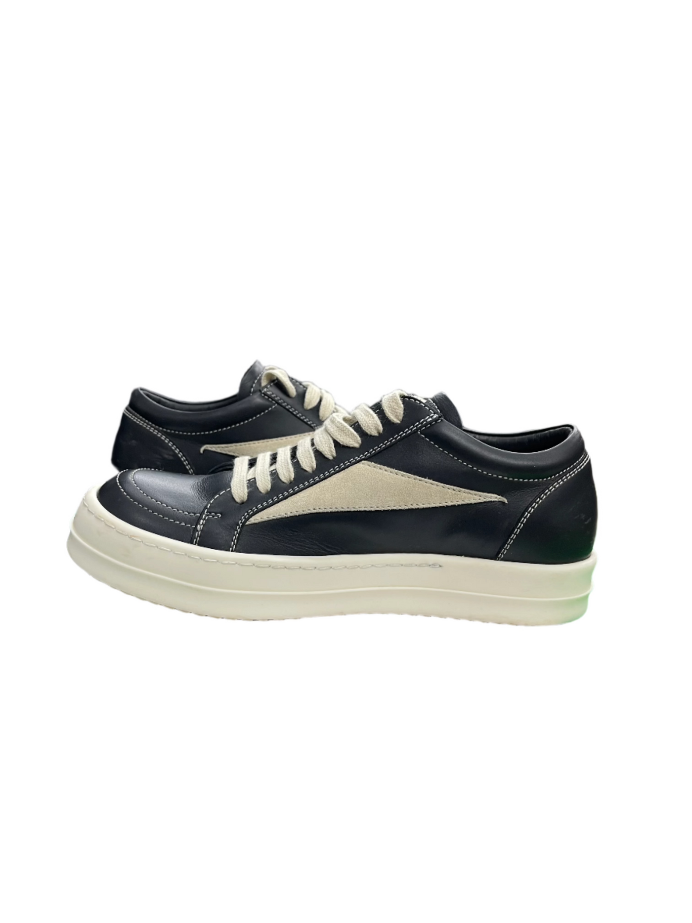 Rick Owens Vintage Leather Sneaker Black Milk