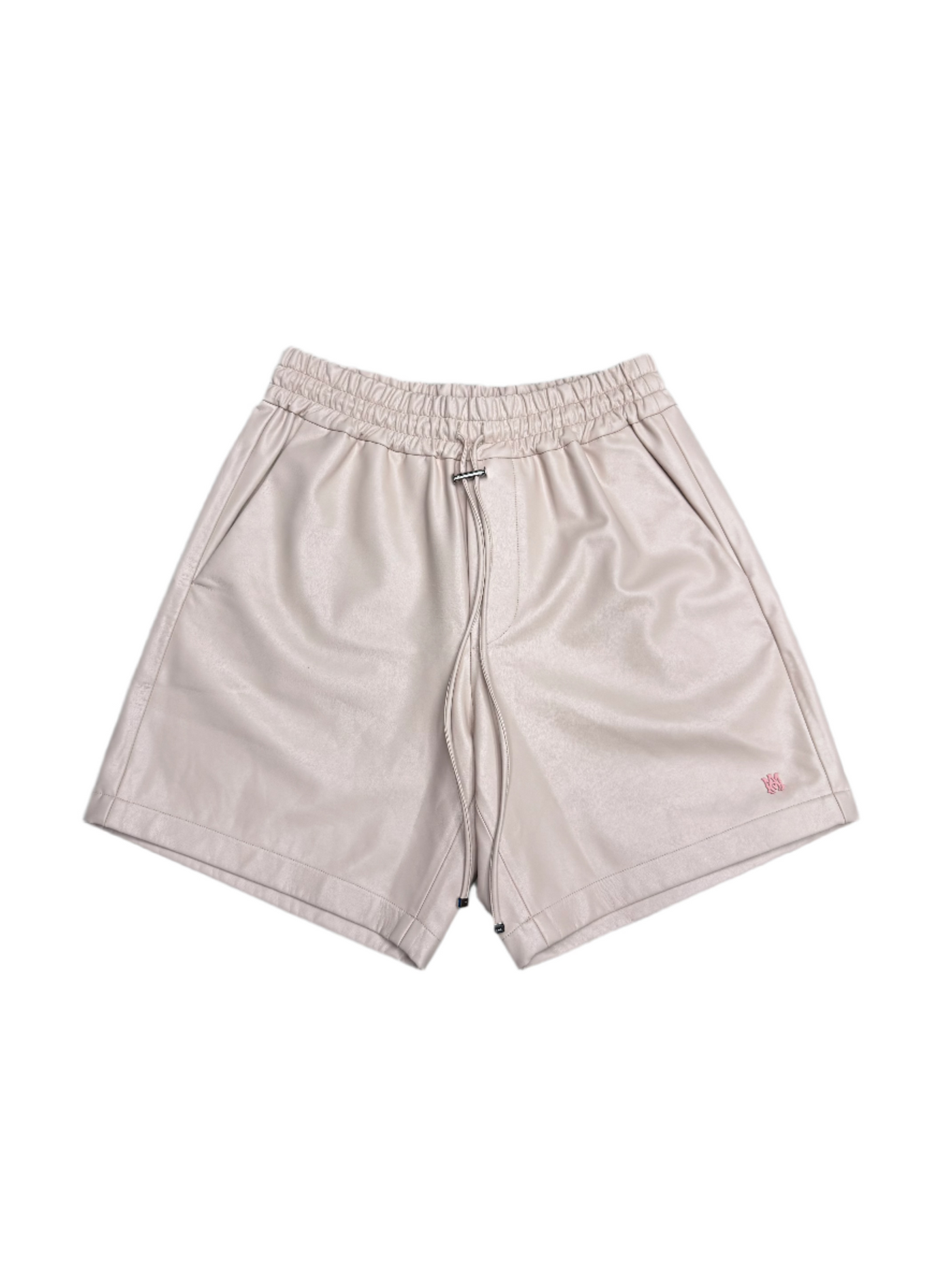 Amiri Leather Shorts Pink
