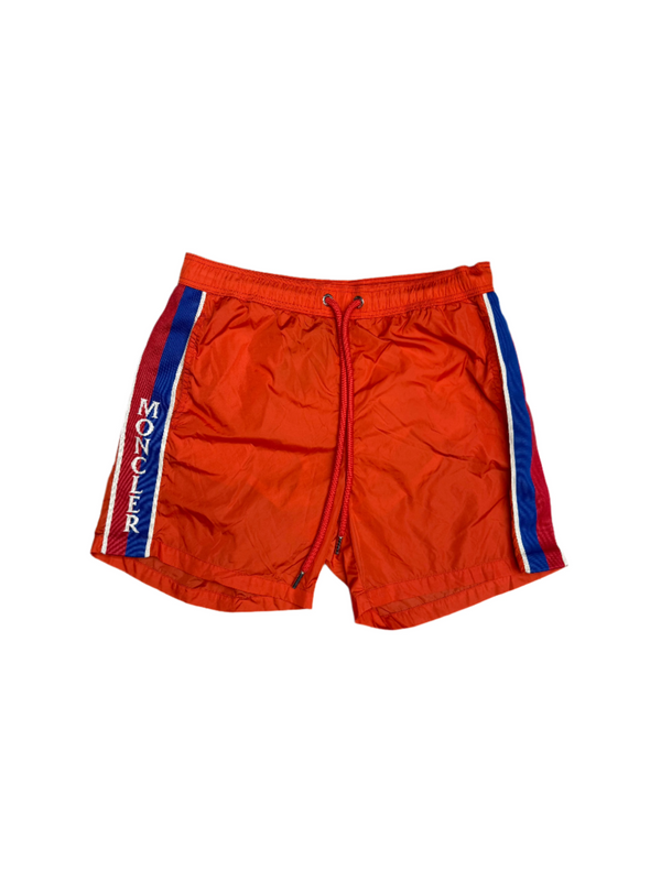 Moncler Orange Drawstring Swim Shorts