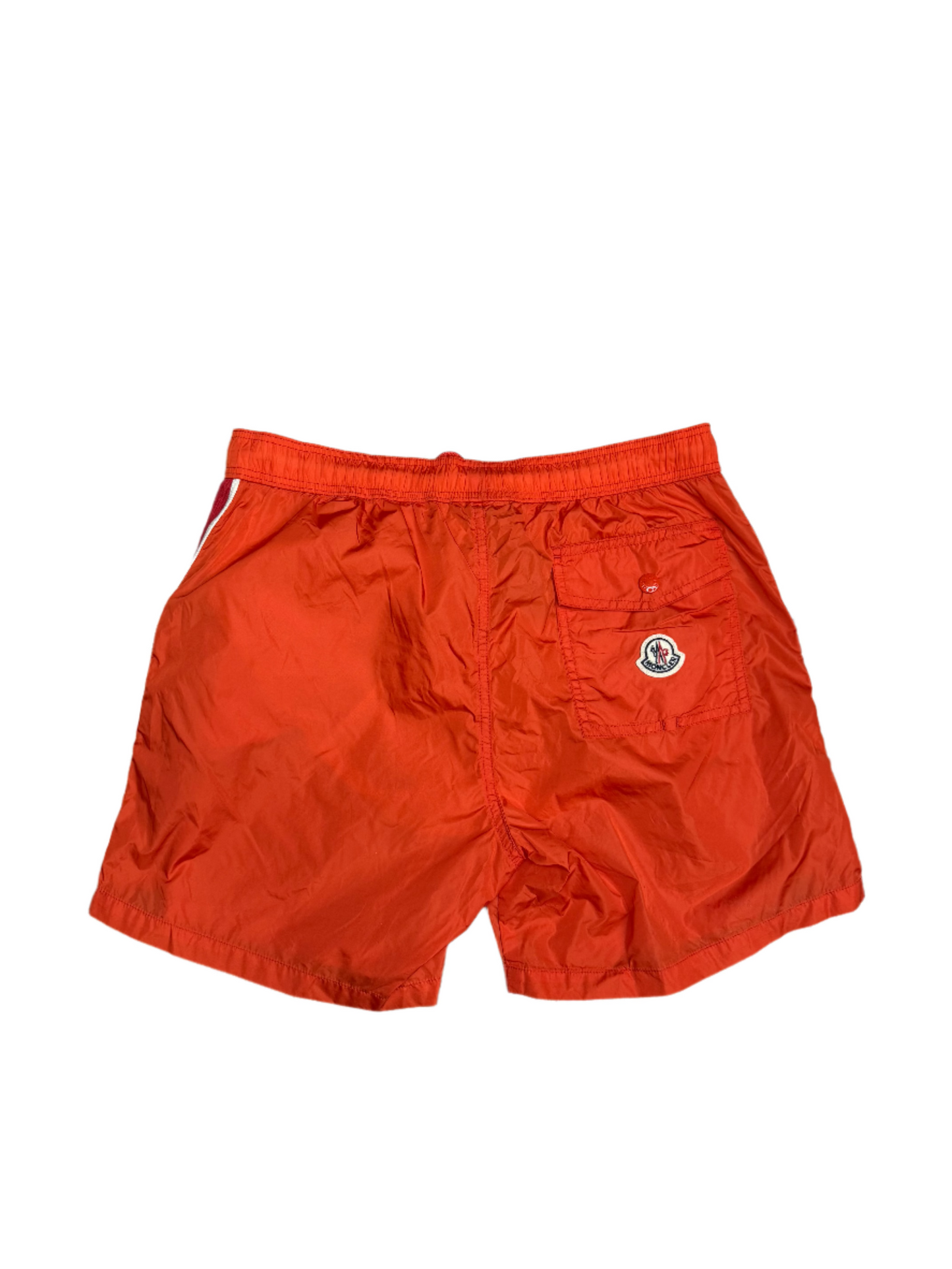 Moncler Orange Drawstring Swim Shorts