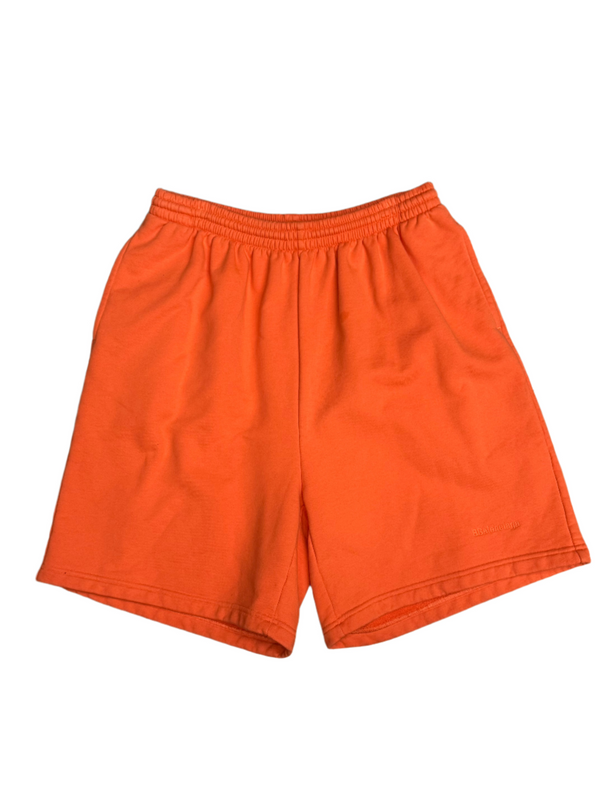 Balenciaga Logo Orange Sweat Shorts