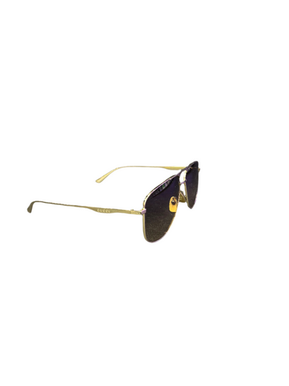 Gucci GG0336S Aviator Sunglasses Gold Brown