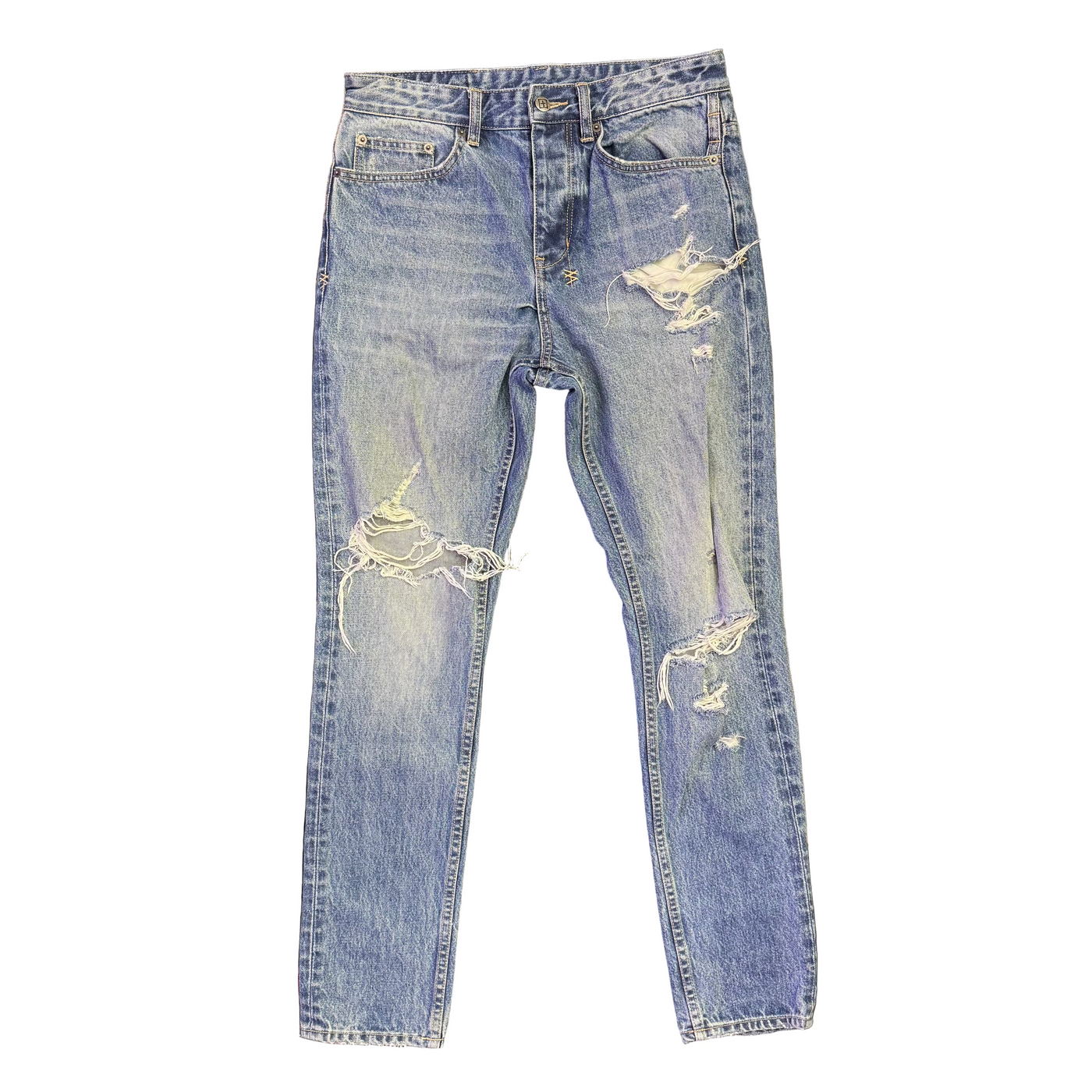 Ksubi Wolf Gang Klub Krushed Denim Jeans Blue