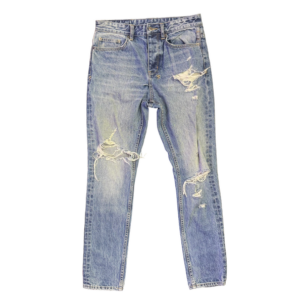 Ksubi Wolf Gang Klub Krushed Denim Jeans Blue