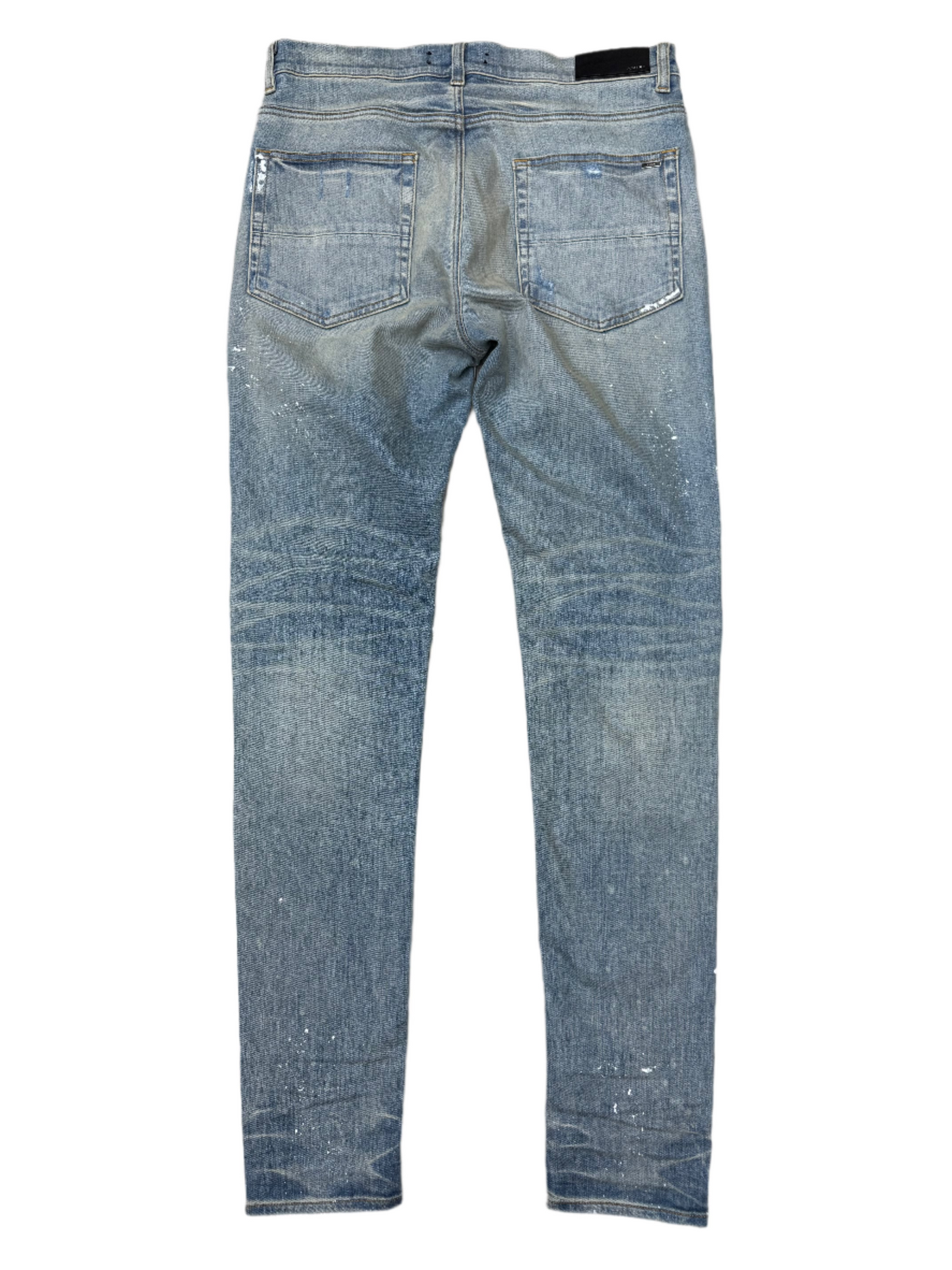 Amiri MX1 Plaid Patch Clay Indigo Jeans