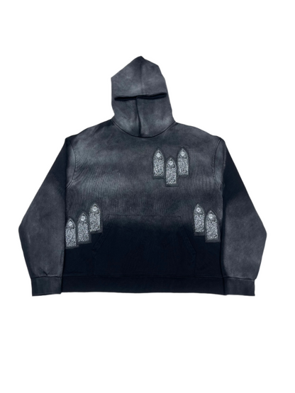 Who Decides War Faded Hooded Pullover Coal