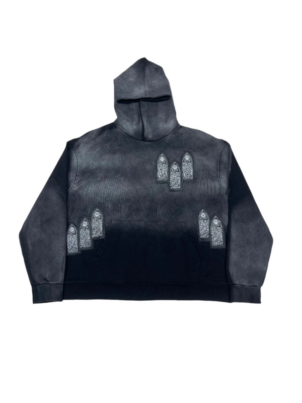 Who Decides War Faded Hooded Pullover Coal