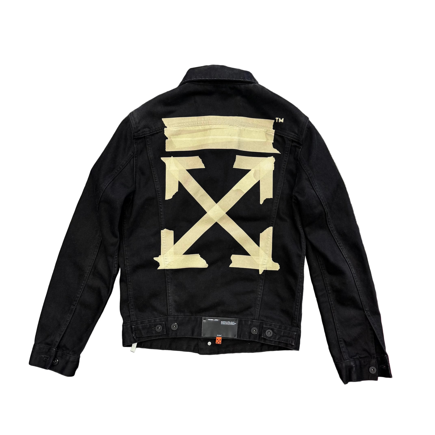 Off-White Diag Tab Slim Denim Jacket Black