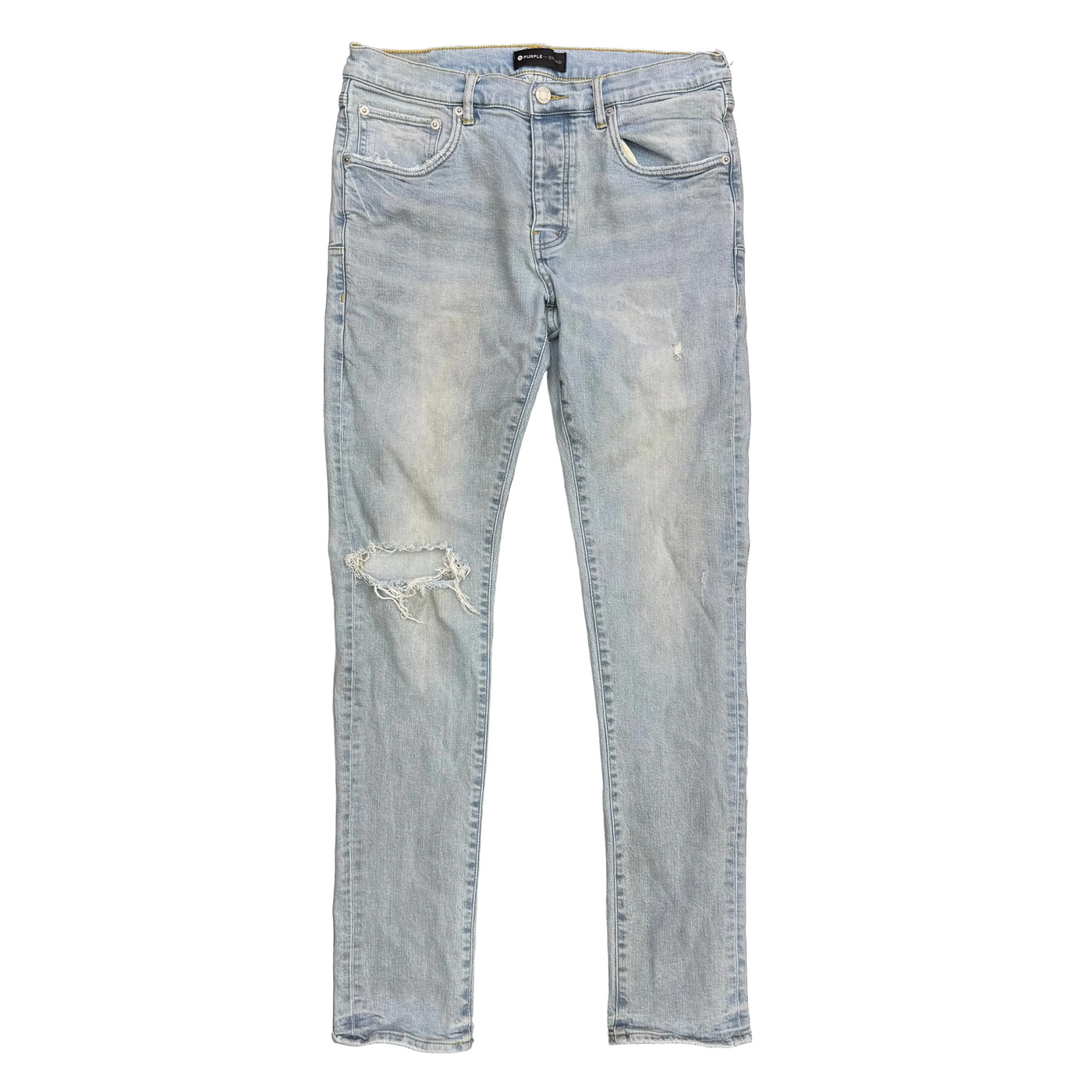 Purple Brand Low RIse Skinny Jeans Light Dirty Wax