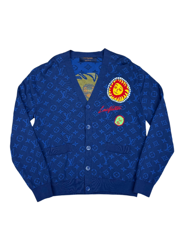 LV x Yayoi Kusama Monogram Faces Cardigan