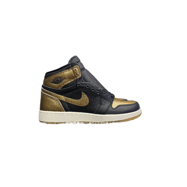 Nike Air Jordan 1 Retro High OG GS Black Metallic Gold