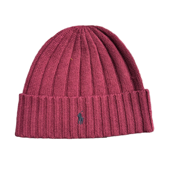 Polo Ralph Lauren Ribbed Cuff Knit Beanie Burgundy