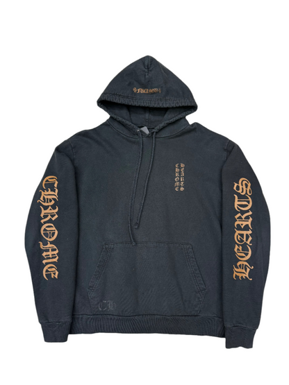 Chrome Hearts Vertical Brown Logo Hoodie