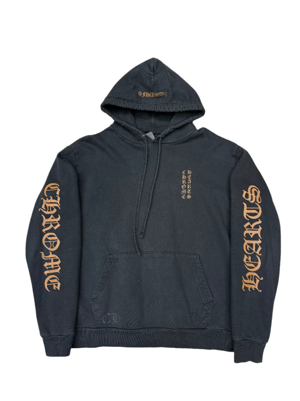 Chrome Hearts Vertical Brown Logo Hoodie
