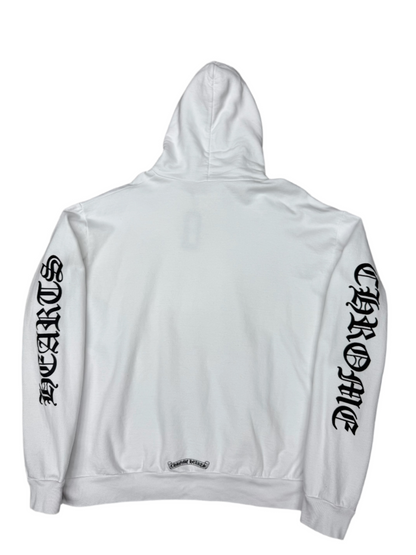 Chrome Hearts Vertical Logo Hoodie White