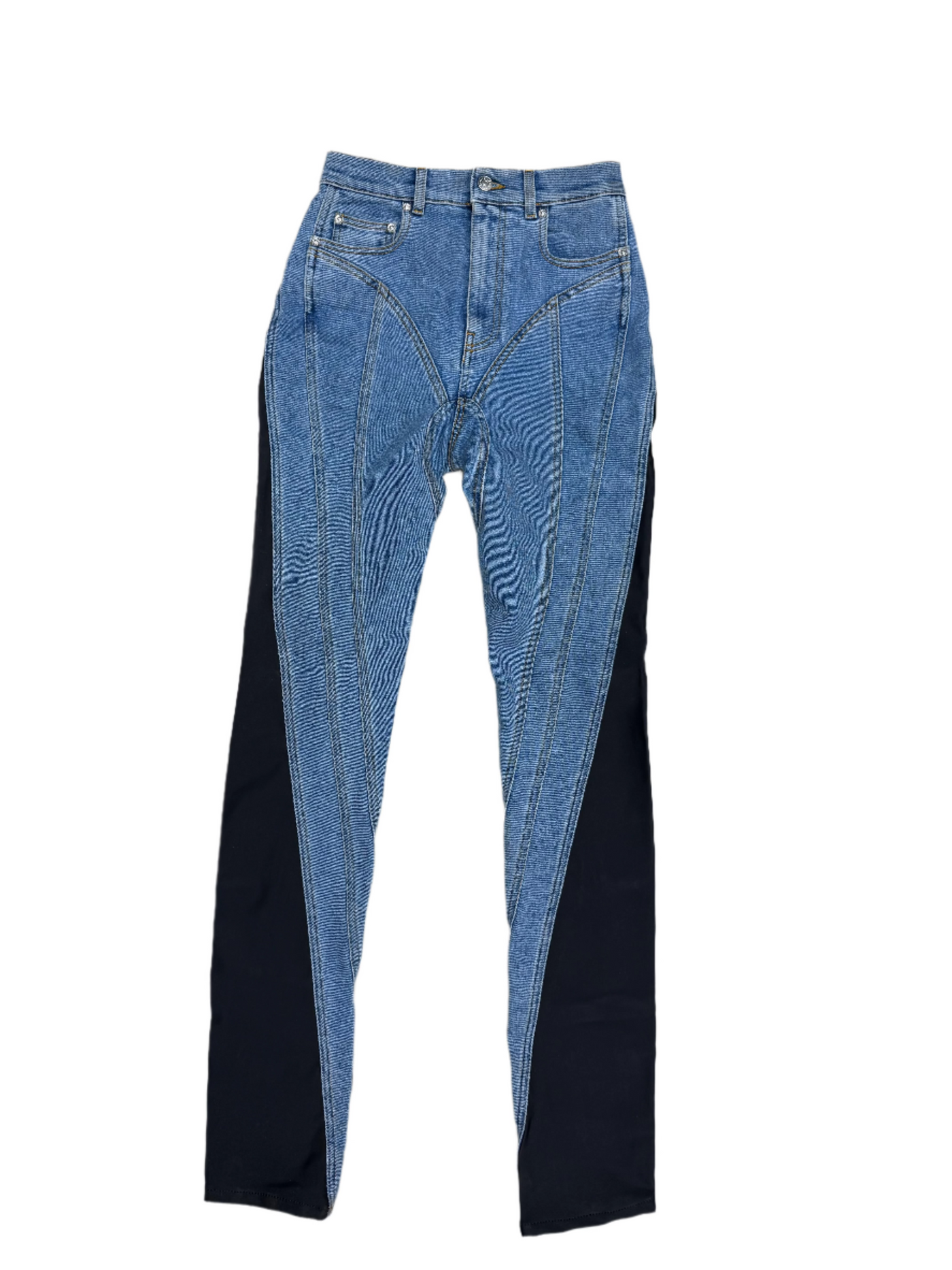 Mugler Structured Panel Jeans