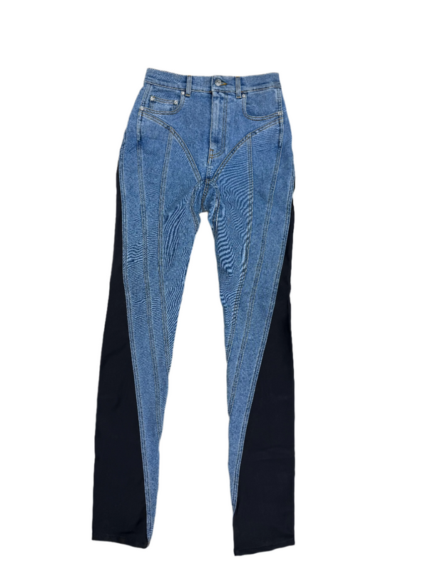 Mugler Structured Panel Jeans