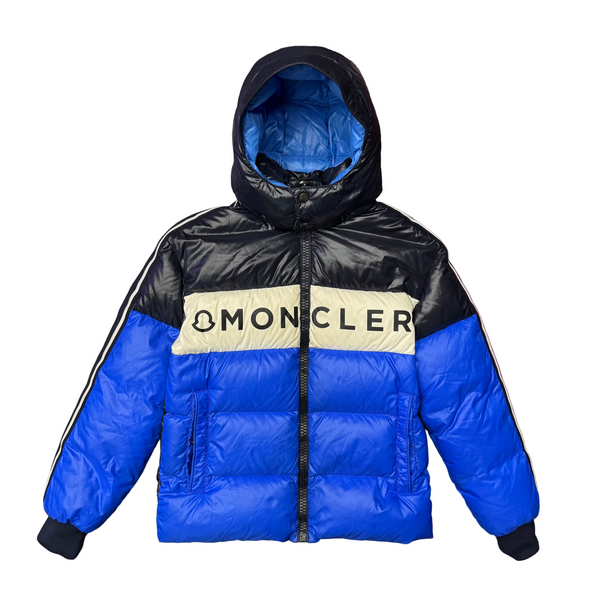 Kids Moncler Febrege Hooded Puffer Jacker Blue