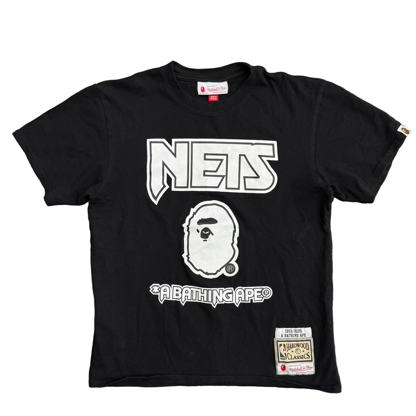 Bape x M&N NBA New Jersey Nets Tee Black