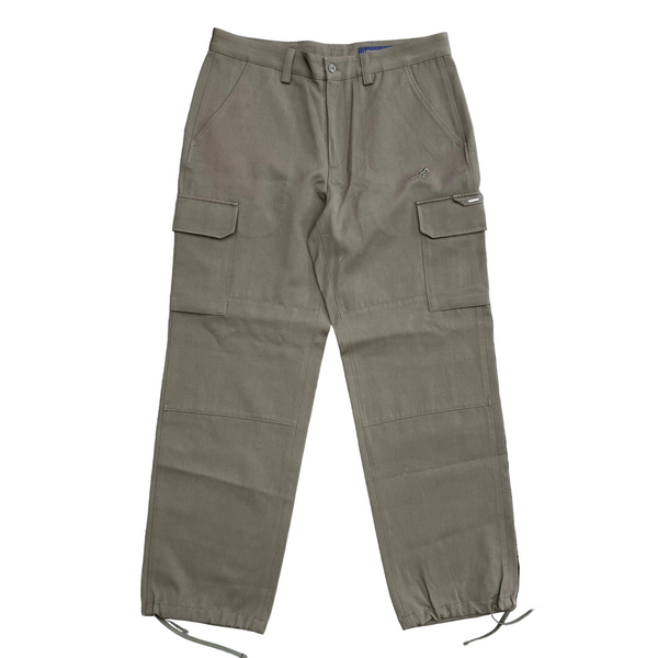 LV Panelled Cargo Trousers Khaki Wool