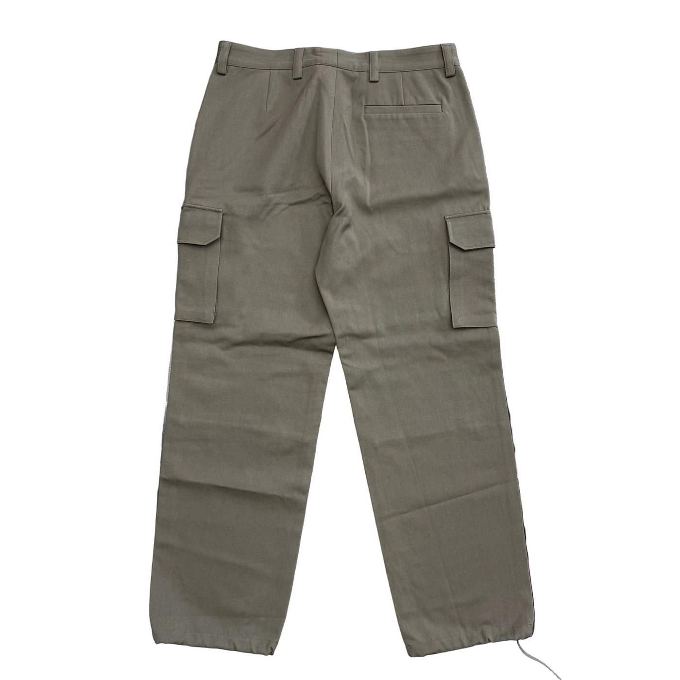 LV Panelled Cargo Trousers Khaki Wool