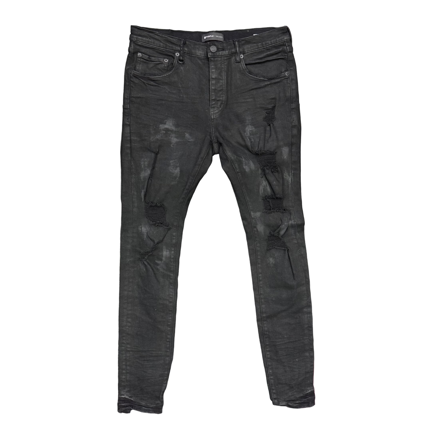 Purple Brand Oil Spill Jeans Black