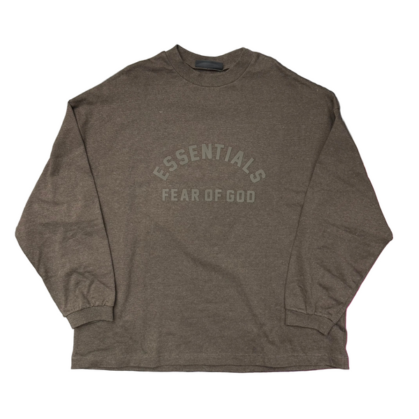 Essentials Fear Of God Heavy L/S Tee Heather Wood