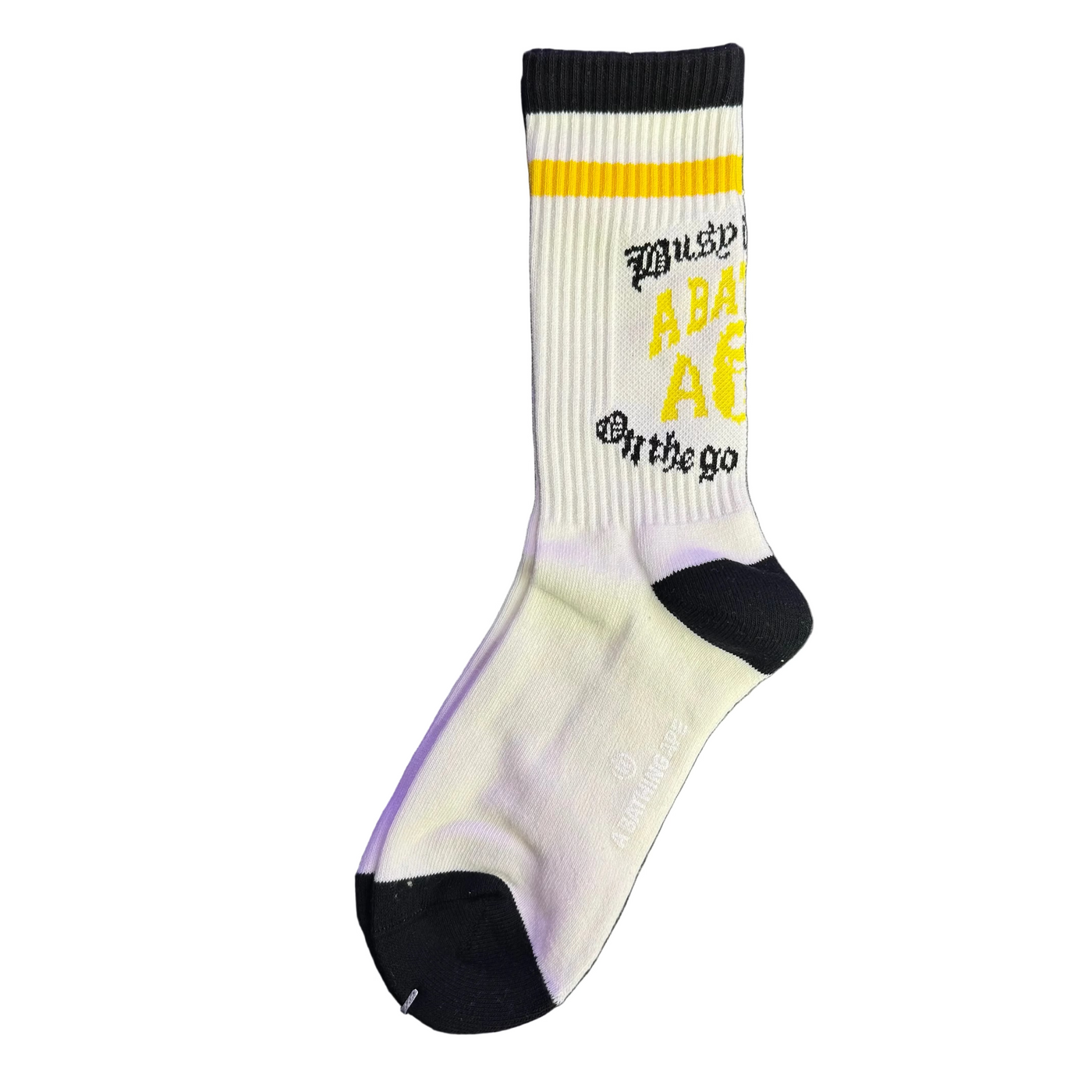 BAPE BWS Logo Socks White Yellow Black