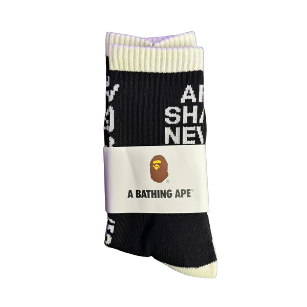 BAPE WGM ASNKA Socks Black
