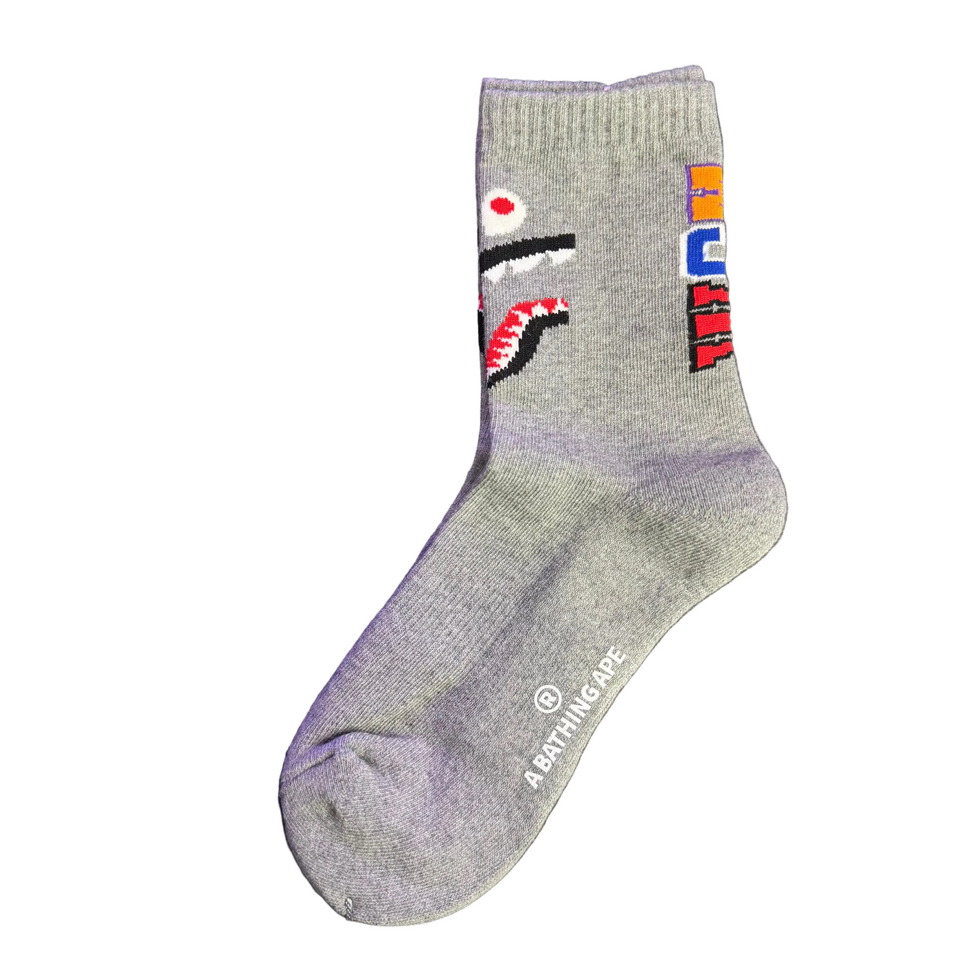 BAPE Shark Socks Grey