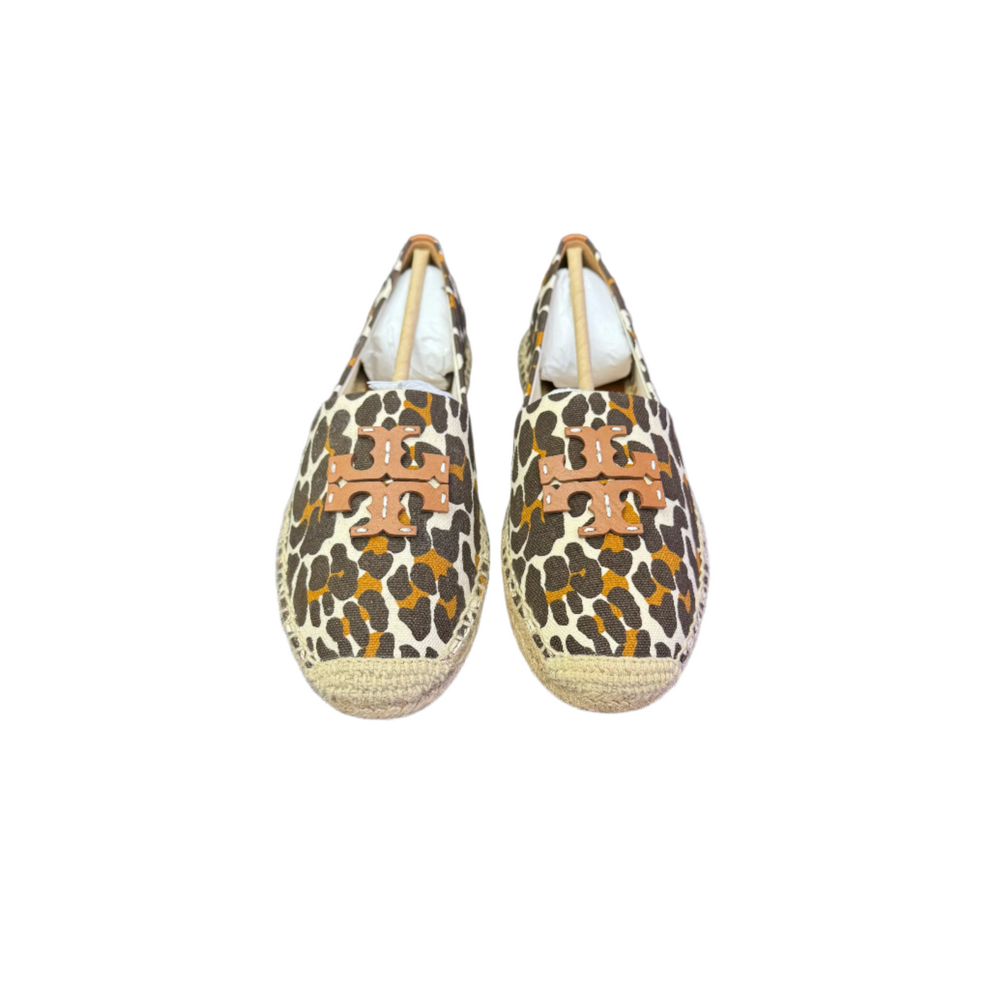 Tory Burch Canvas Espadrille Flats Leopard