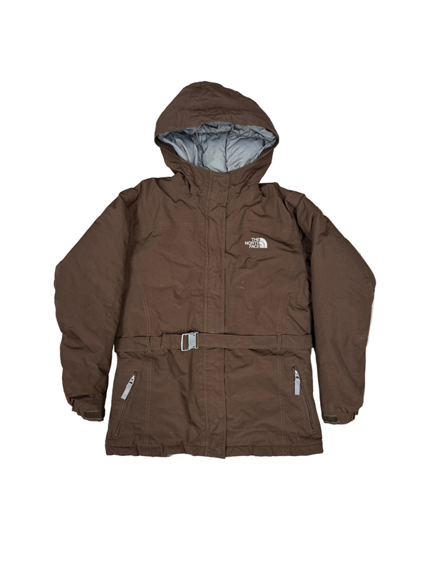 Girl The North Face HyVent Parka Jacket Brown