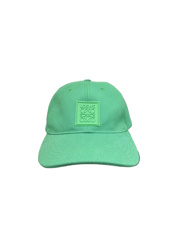Loewe Anagram Canvas Baseball Cap in Green