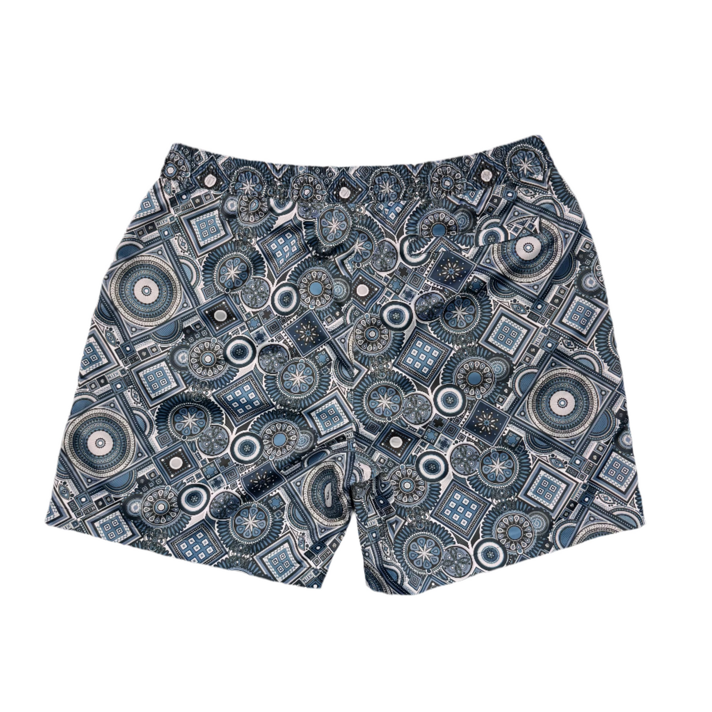 Kith Hardaway Satin Moroccan Geometric Print Shorts Slate