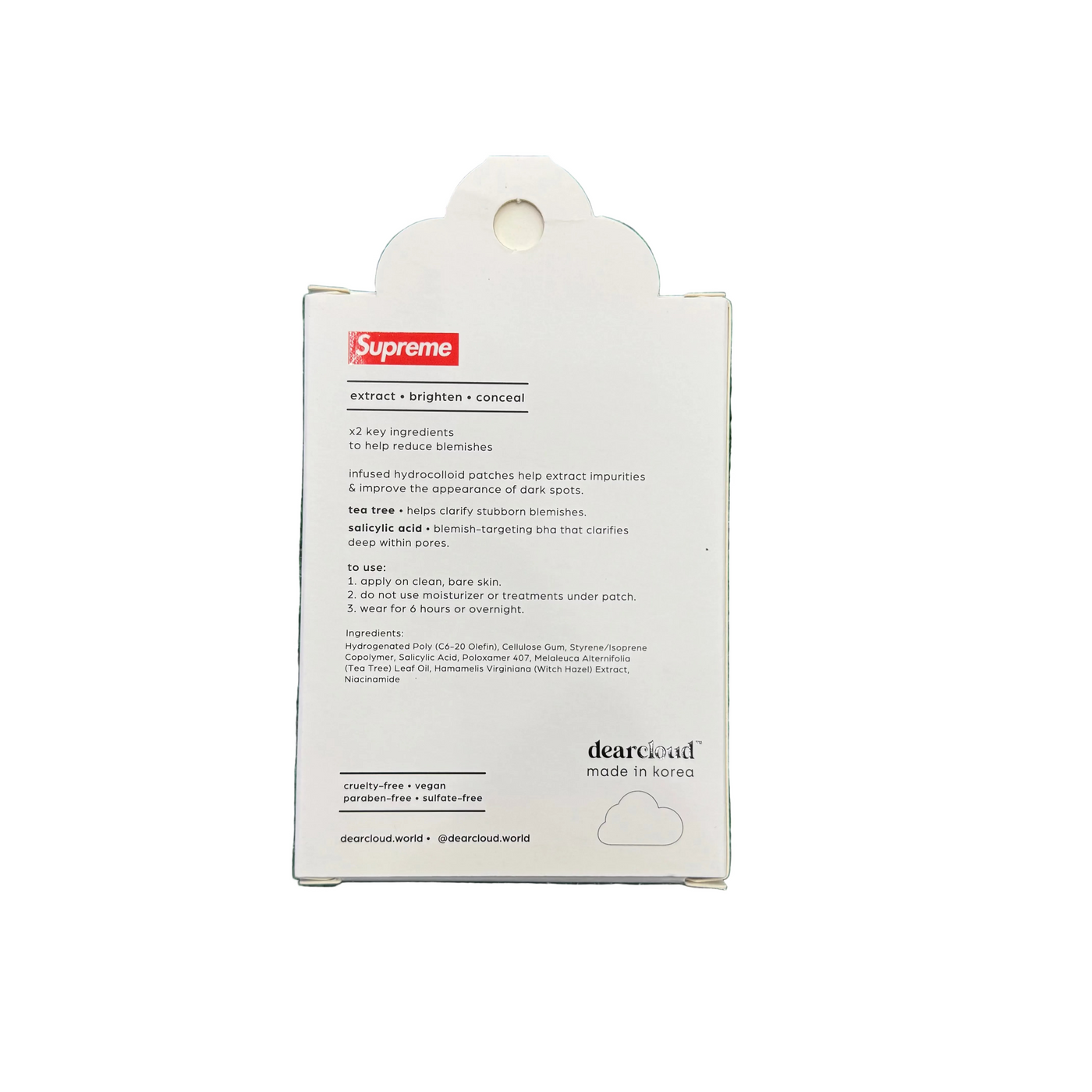 Supreme Dearcloud Blemish Patches (36 Pack) Black