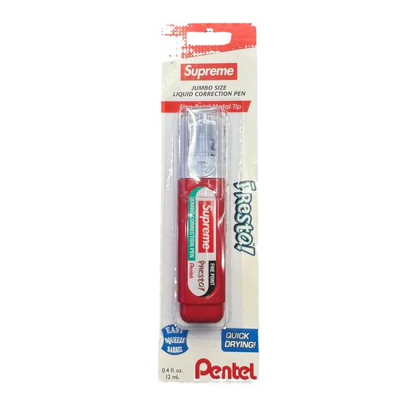Supreme Pentel Presto Correction Pen Red
