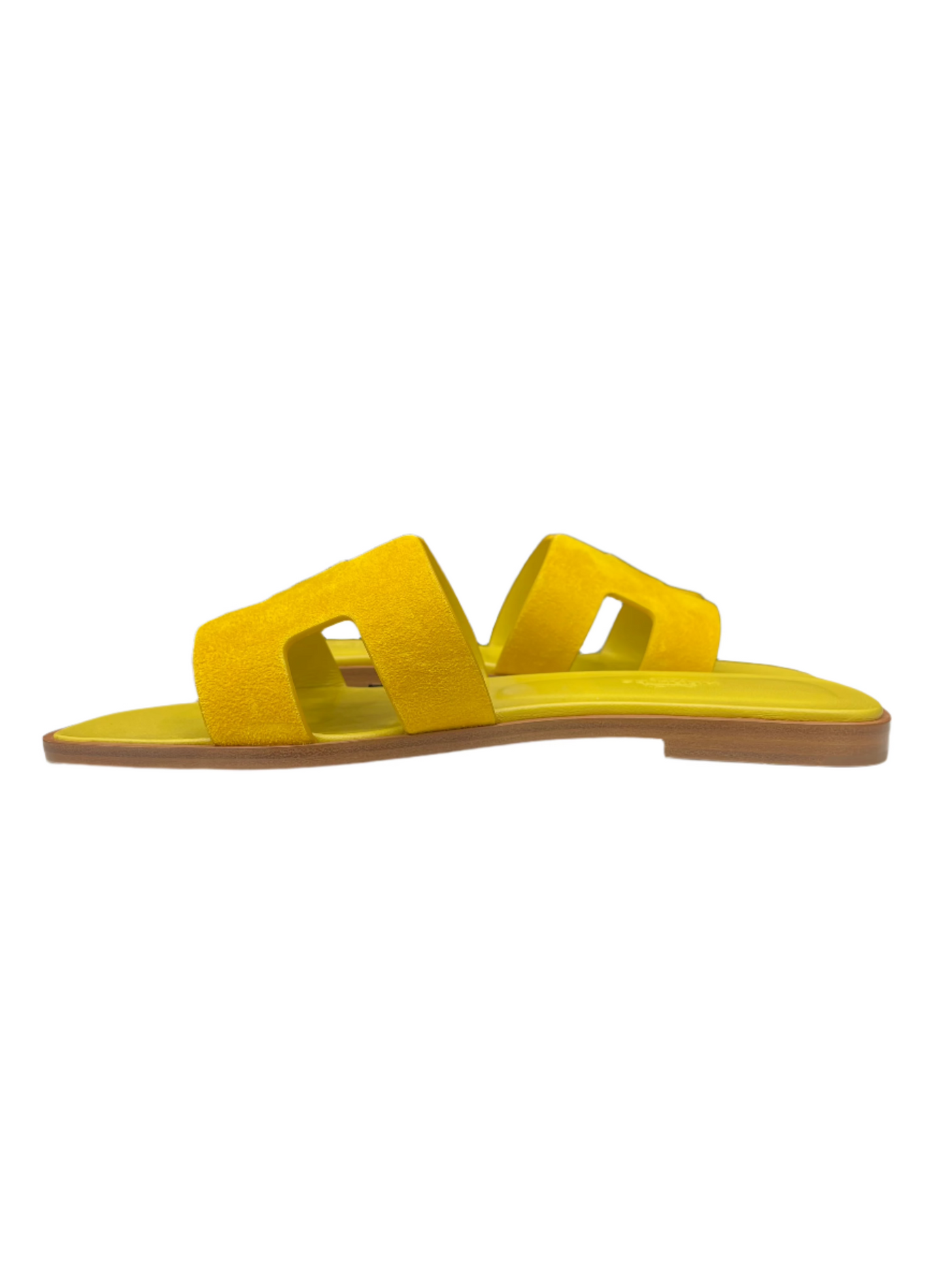 Hermes Oran Sandal Leather Suede Yellow