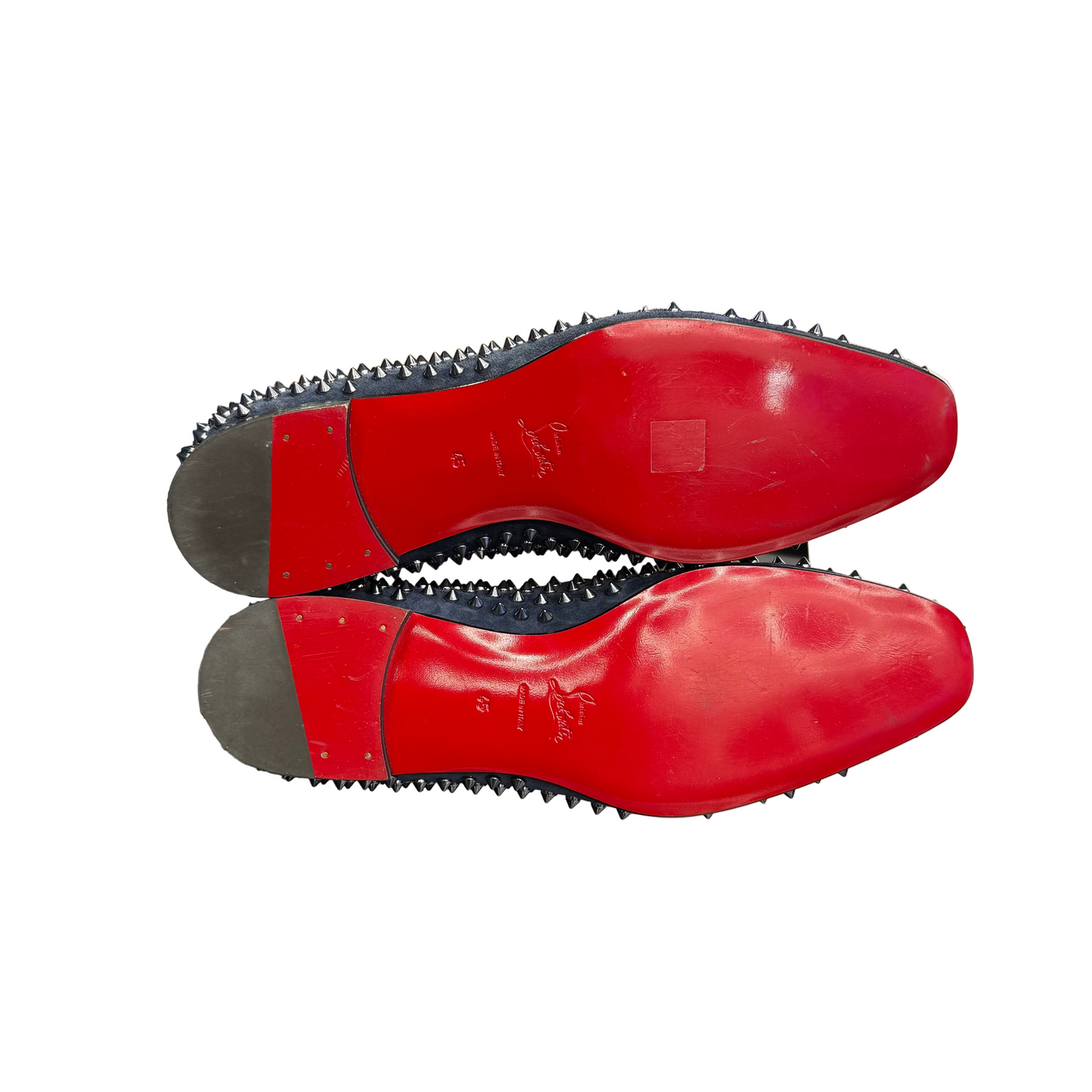 Christian Louboutin Dandelion Spikes Flats Navy