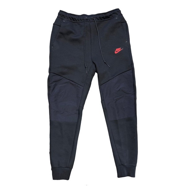 Nike Tech Fleece Joggers Black Bright Crimson