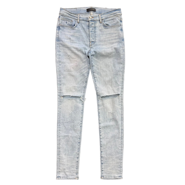 Amiri Knee Slit Jeans Mineral Wash