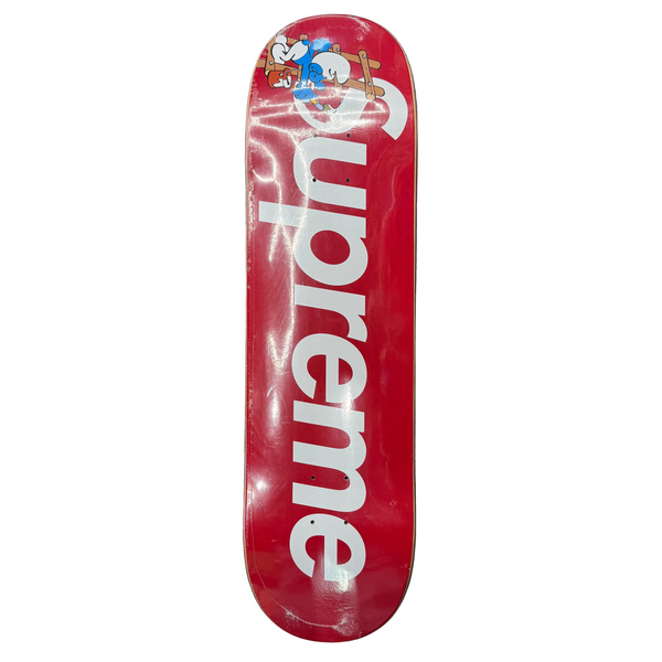 Supreme Smurfs Skateboard Deck Red
