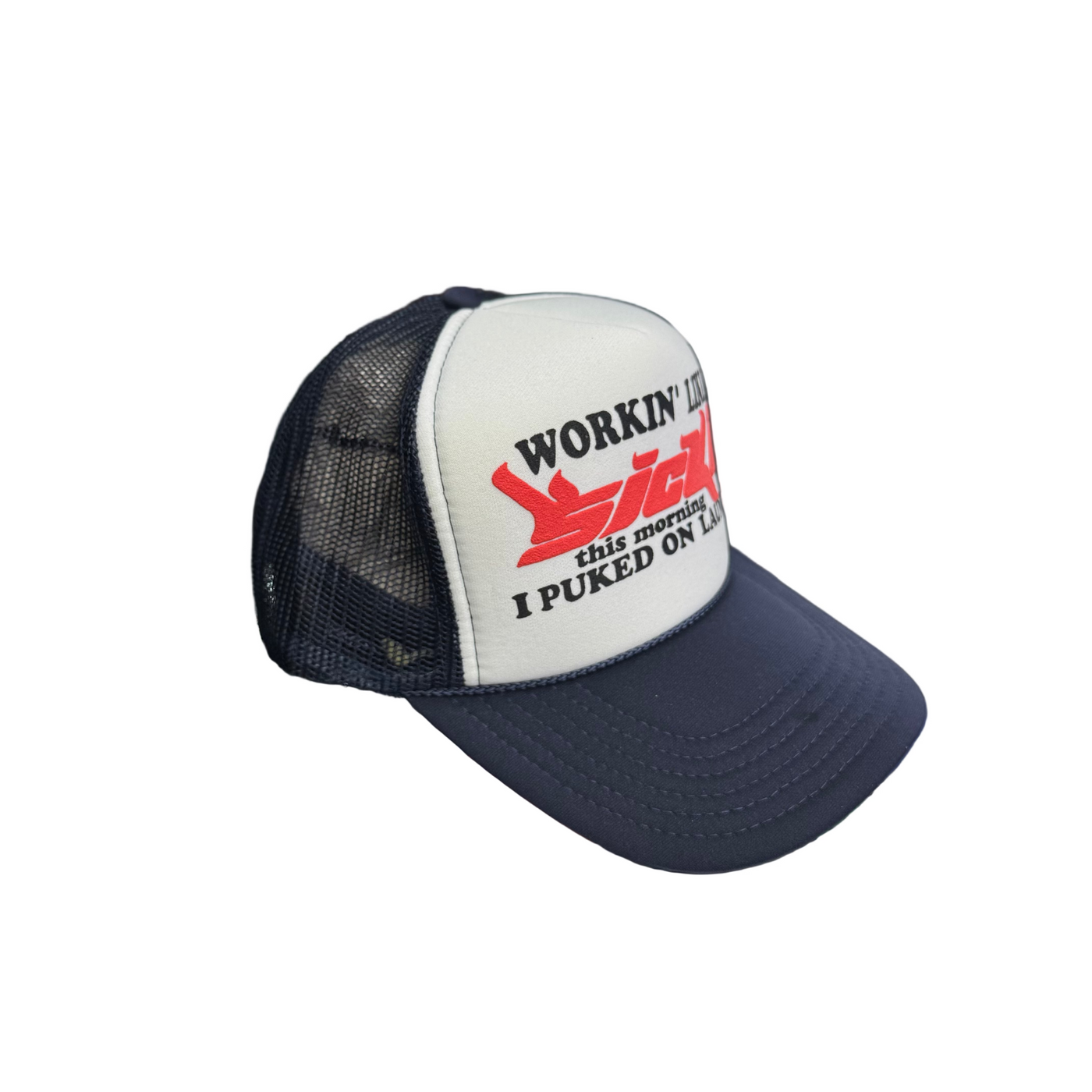 Sicko Laundry Trucker Hat Navy White