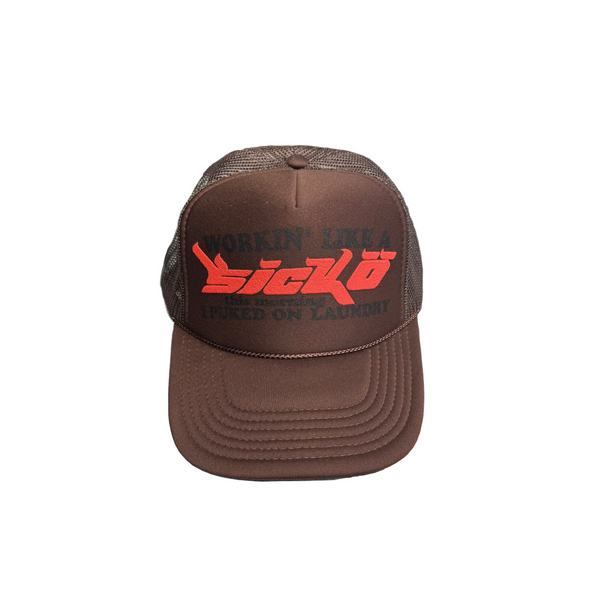 Sicko Laundry Trucker Hat Brown