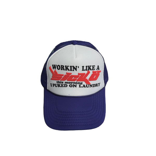 Sicko Laundry Trucker Hat Purple White