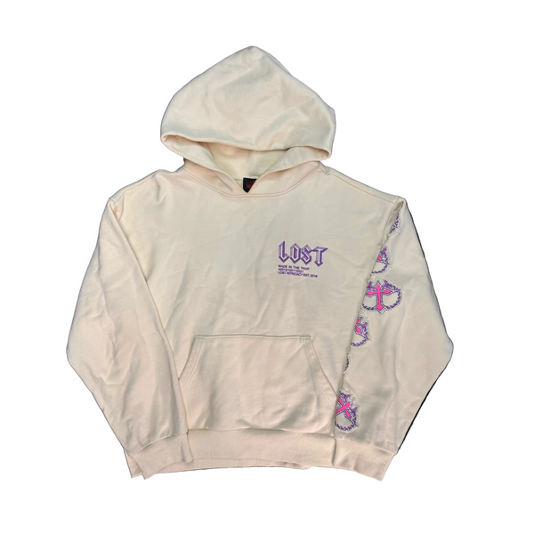 Lost Intricacy MITT Hoodie Cream Pink